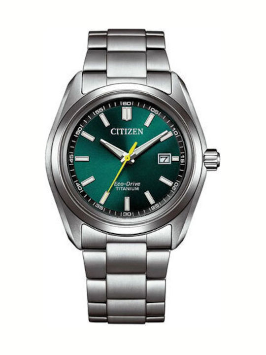 Citizen Мъжки часовник Eco - Drive със Сребрист...