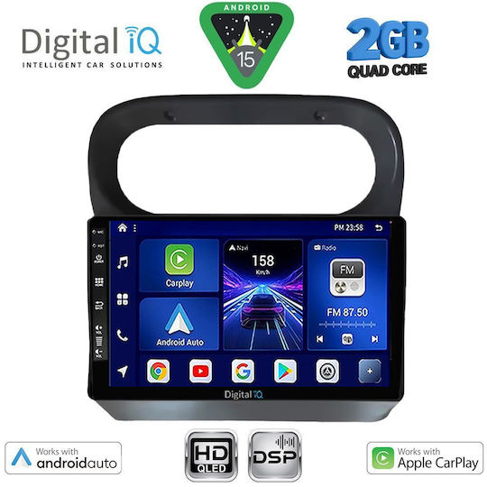 Digital IQ Auto-Audiosystem Für Renault Twingo 2007-2014 Bluetooth USB Eingebautes Wi-Fi GPS Apple CarPlay Android Auto Mit 9 Zoll Touchscreen