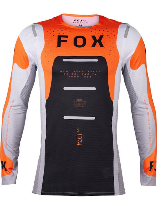 Fox Flexair Tricou Pentru Bărbați Motocross Mânecă Lungă Culoare Portocalie