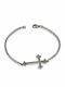 Herren Armband mit Kreuz-Design aus Silber