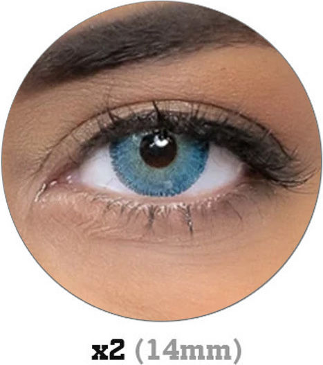 ColourVUE Lentilă de contact colorată Gheață albastră fără dioptrii