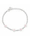 Brățară Copii Jolie 925 Argint Model Floare Piatră Email Zirconiu 21 Cm/4.4g Argintiu Alb