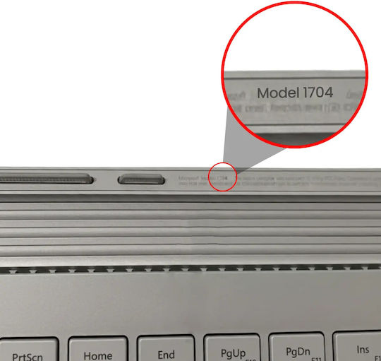 Горен корпус на клавиатура ANSI US Microsoft Surface Book 1 13.5" 1704 Сребрист