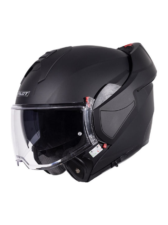 Pilot Flip-Back Duo SV Matt Black Motorcycle He...