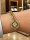 Women's Watch Battery with Stainless Steel Bracelet Gold/Beige