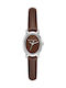 Maude Womens Watch 24mm Battery with Brown Leather Strap