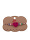 Multicolored Martisor Bracelet Children Jolie Made Wood Textile Heart Design