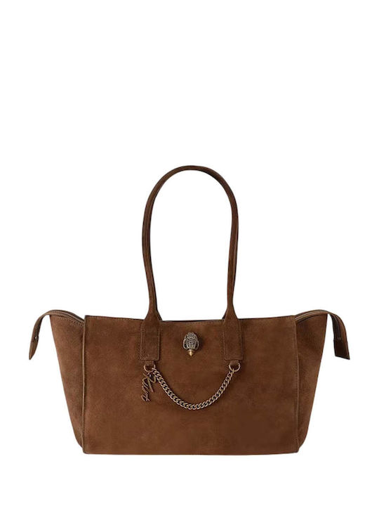 Sloane Leather Women's Shopper Bag Suede Brown