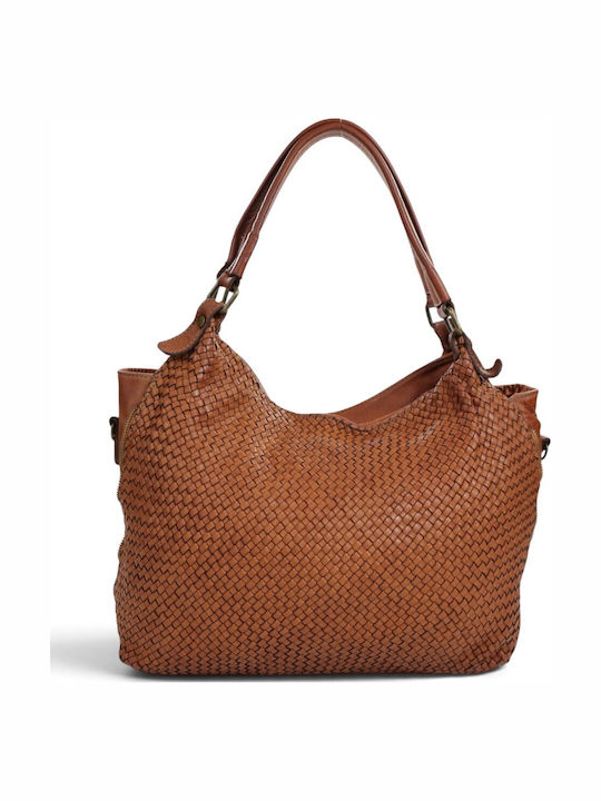 Passaggio Leather Πλεκτή Γυναικεία Τσάντα Ώμου ...