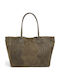 Leather Women's Shopper Bag Suede Dark Taupe