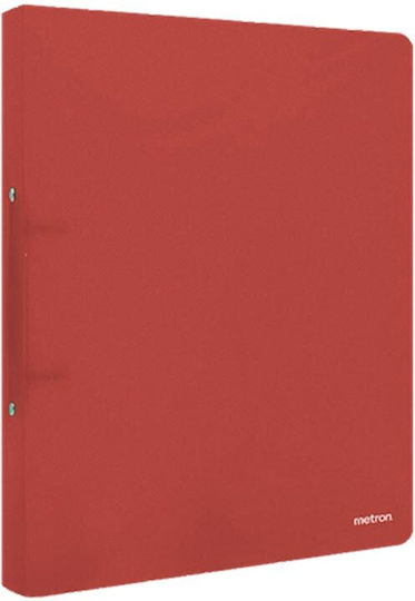 Metron Plastik Klemmbrett A4 2 Ringe 4cm Rücken 907.095845 Rote