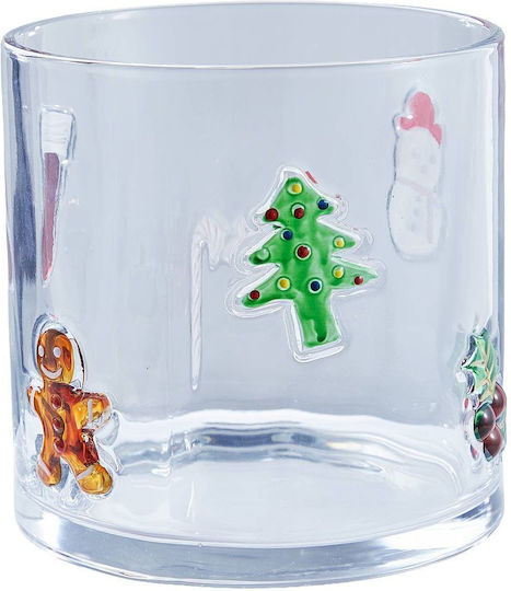 Butlers Weihnachtskerzen Glas Transparent Kerzenleuchter 15cm