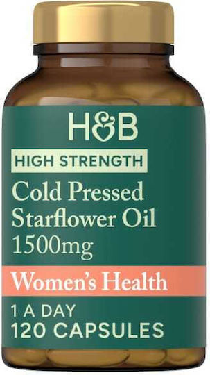 Holland & Barrett Starflower Cold Pressed Oil 1500mg 120 Capsules