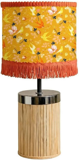 Table Lamp for E27 Fitting with Yellow Shade and Base