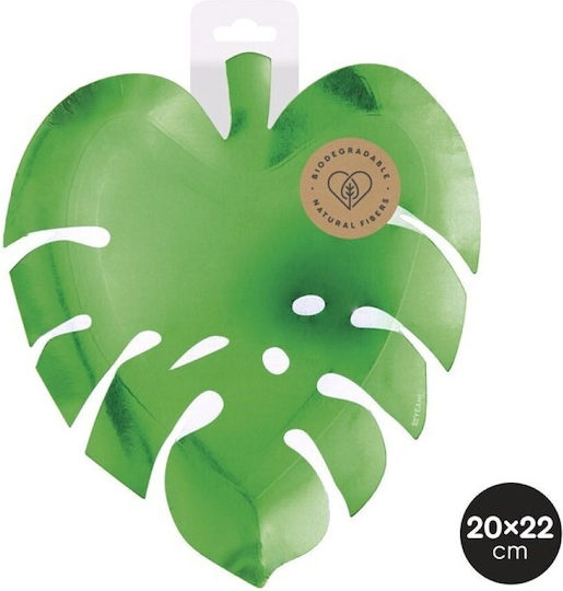 Paper Party Plates Tropical Leaf 6 Pieces