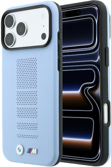 Bmw M Albastru Perfo Metal Logo Magsafe Husă Apple iPhone 18 Pro 17 Albastră