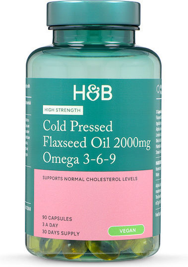 Holland & Barrett Έλαιο Λιναρόσπορου 2000mg 90 κάψουλες