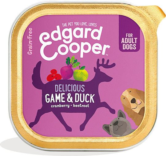 Edgard Cooper Nasses Hundefutter mit Ente, Fleisch, Leber, Gemüse und Karotte ohne Getreide 150gr