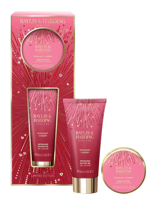 Baylis & Harding Midnight Cherry Σετ Περιποίησης για Ενυδάτωση & Καθαρισμό Σώματος 2τμχ