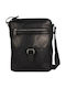 Leather Men's Shoulder / Crossbody Bag Black