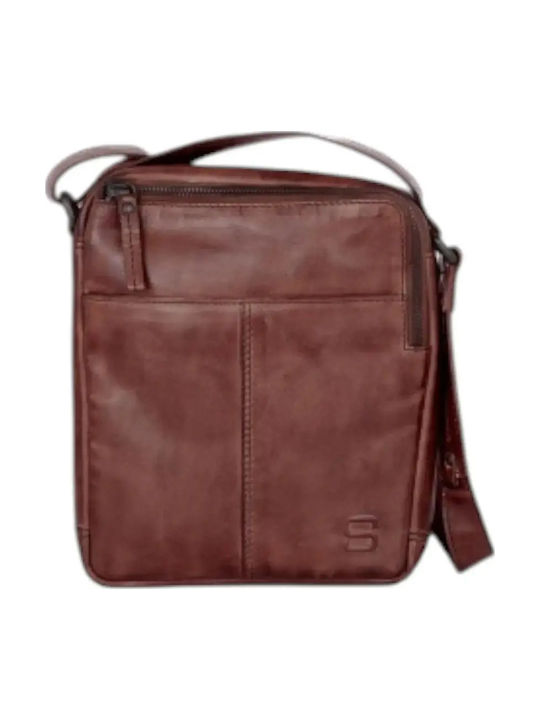 Leather Men's Shoulder / Crossbody Bag Brown