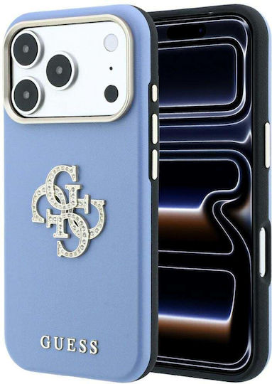 Guess Guess Smooth + & Big Strass Logo Калъф Apple iPhone 18 Pro Max 17 Син