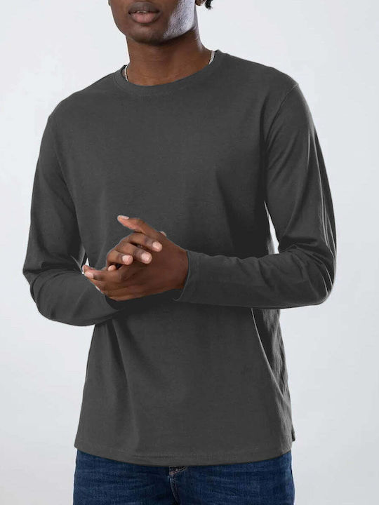 Ansin Long Sleeve Dark Grey Blouse