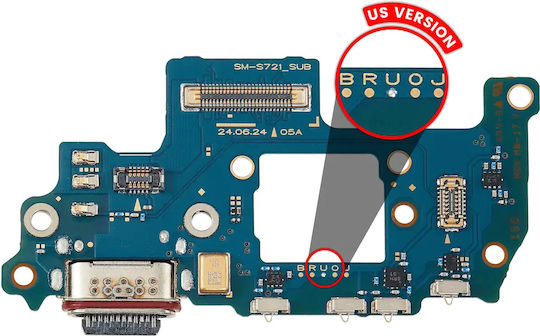 Charging Port Board Samsung Galaxy S24 Fe 5g S721u Us Version Premium