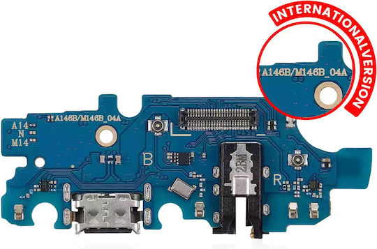 Ladeanschlussplatine Kopfhörerbuchse Samsung Galaxy A14 5G A146b 2023 Internationale Version Aftermarket Plus