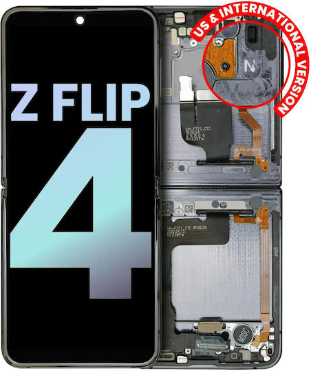 Inner Oled Assembly Frame Samsung Galaxy Z Flip 4 5g Us & International Service Pack Graphite