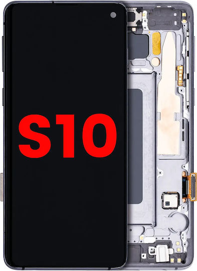 Oled Assembly Frame Samsung Galaxy S10 Aftermarket Plus Prism Ceramic Black