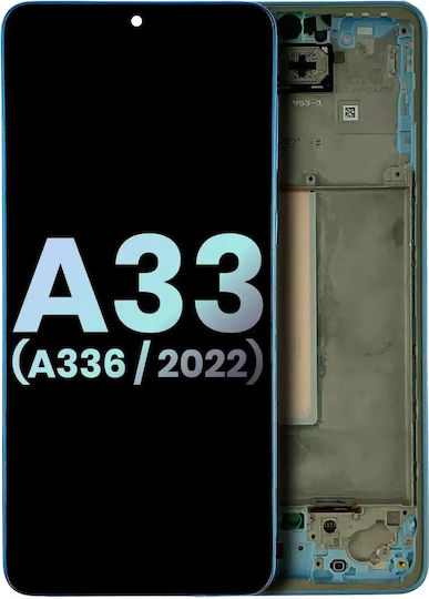 Oled Assembly Frame Samsung Galaxy A33 5g A336 2022 Service Pack Blue
