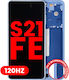 OLED Ersatzbildschirm für Mobiltelefone mit Rahmen Samsung Galaxy S21 FE 5G US & Internationale Version Nachbau Plus 120Hz Blau