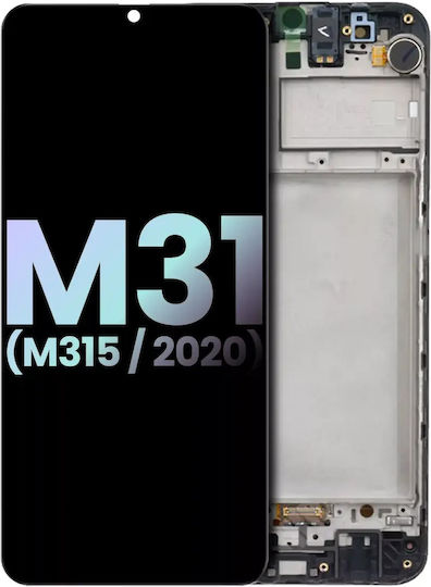 Oled Assembly Frame Samsung Galaxy M31 M315 2020 Black Service Pack