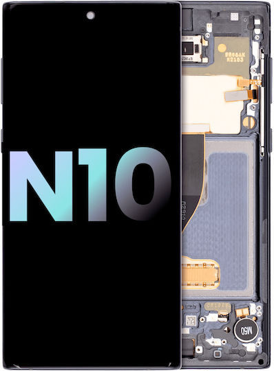 Oled Assembly Frame Samsung Galaxy Note 10 Service Pack Aura Black
