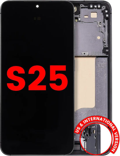 Oled Assembly Frame Samsung Galaxy S25 5g Us & International Aftermarket Plus Blue Black