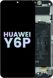 LCD дисплей с рамка Huawei Y6p 2020 Service Pack полунощно черен