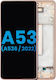 Lcd Assembly Frame Samsung Galaxy A53 5g A536 2022 Without Finger Print Sensor Aftermarket Incell Peach