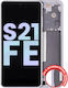 Oled Asamblare Cu Ramă Samsung Galaxy S21 Fe 5g Versiunea US și Internațională Service Pack Lavandă
