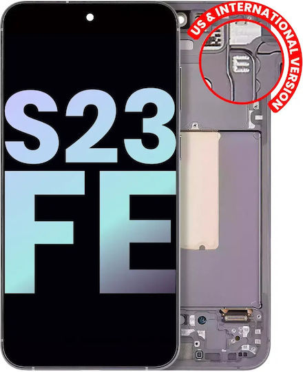 Oled Assembly Frame Samsung Galaxy S23 Fe 5g Us & International Version Service Pack Graphite