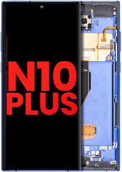 OLED Асембли Рамка Samsung Galaxy Note 10 Plus 5G Aftermarket Plus Син