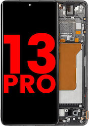 OLED Ersatzbildschirm mit Rahmen Xiaomi 13 Pro Nachbau Plus Schwarz OLED Ersatzbildschirm mit Rahmen Xiaomi 13 Pro Nachbau Plus Schwarz