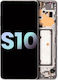 OLED Montage Rahmen Samsung Galaxy S10 5G Service Pack Kronen Silbern