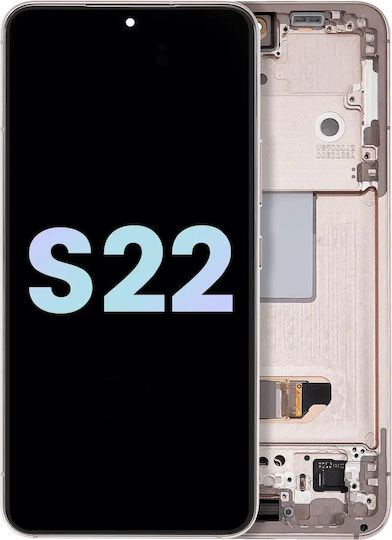 Oled Assembly Frame Samsung Galaxy S22 5g Service Pack Pink Gold