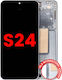 OLED Ersatzbildschirmrahmen Samsung Galaxy S24 5G US & Internationale Version Nachrüstung Plus Saphirblau