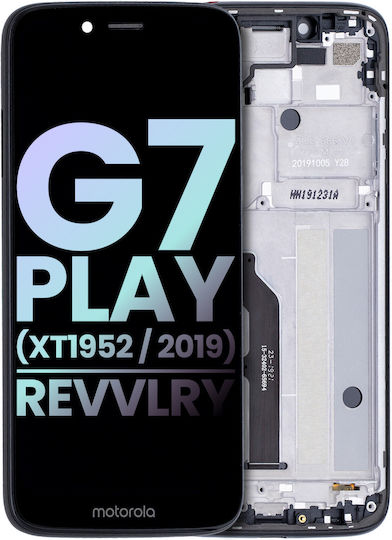 Lcd Assembly Frame Motorola Moto G7 Play Xt1952 2019 T-mobile Revvlry Genuine Oem Deep Indigo