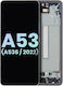 OLED Ersatzbildschirmrahmen Samsung Galaxy A53 5G A536 2022 Service Pack Schwarz