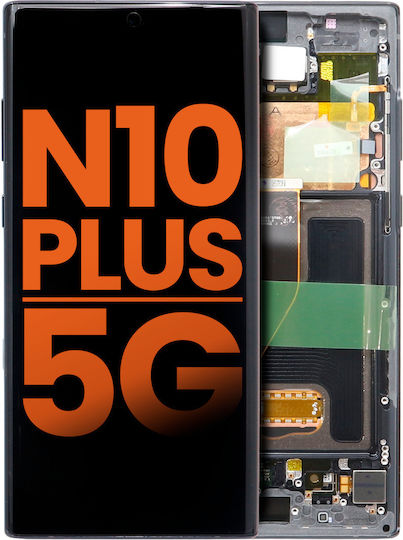 OLED Montage mit Rahmen Samsung Galaxy Note 10 Plus / 5G Aura Schwarz