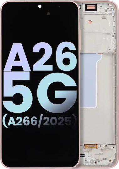 Oled Assembly Frame Compatible Samsung Galaxy A26 5g A266 2025 Service Pack Peach Pink