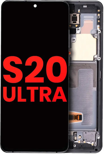 OLED Ersatzbildschirmrahmen Samsung Galaxy S20 Ultra 5G Aftermarket Plus Kosmisch Grau